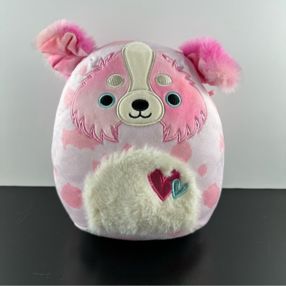 Squishmallow Valentine's Day 8" Magnis The Australian Shepard Dog Pink Plush